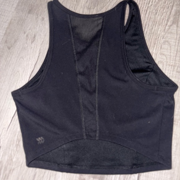 Target Black Sleeveless Fitted Crop Tank - Picture 2 of 3